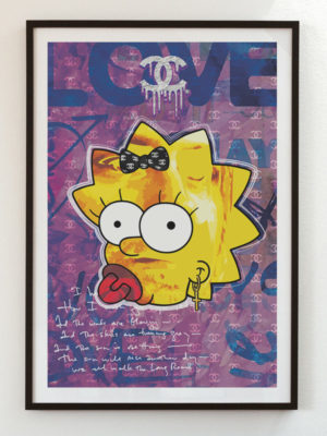 This work belongs to a collection call "The Hypebeast series" mixing luxury brands with famous comic cartoons. Josh Mahaby is a graphic designer, art director and illustrator born in 1982 in Argentina. His style combines many disciplines such as: illustration, painting, graffiti, digital and interventions in 3D objects. He currently has works exhibited all over the world, but mostly in Europe. His works are exhibited along with other great artists such as: Kaws, Alec Monopoly, Amanda toy, Angelo Accardi, Karl Lagasse, Romero Brito, Whatisname, etc. in Genoa Italy - Daniele Comelli Gallery; and NL Galerie in Salzburg Austria. Technique: Giclée print / Mixed Media. Hand illustration and digital. Paper: 180g matte paper. Signed Edition of 15 (A2) / 15 (70x100cm) / 50 (A3) Dimensions: 42 x 60 cm / 70 x 100 cm / 30 x 42 cm Includes certificate of authenticity, artist’s signature and numbering. FRAME NOT INCLUDED. 🔹 This work is sent by certified mail, with tracking number and insurance, in a hard cardboard tube. Average handle time: This piece could be dispatched from next day to 3 working days, deppending on stock.