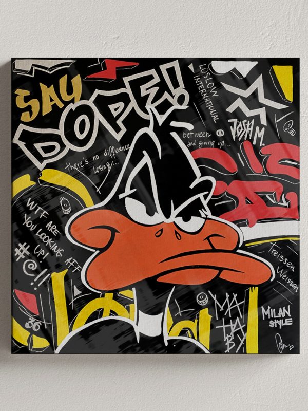 Daffy Duck Pop Art Acrylic Canvas Josh Mahaby