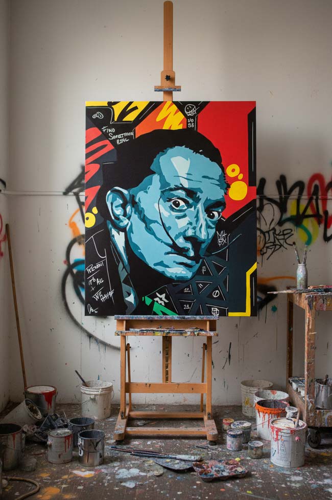 Salvador Dali Canvas Pop Art Style Josh Mahaby