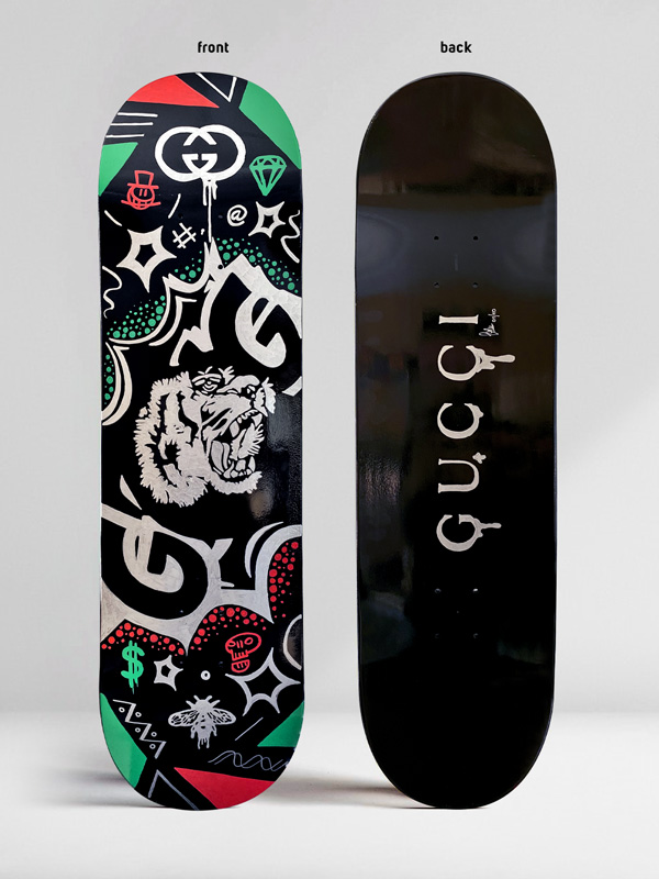 Gucci Glamour Skate Deck - Josh Mahaby Pop Art