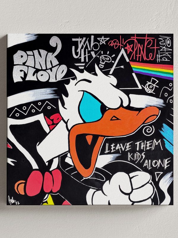 Donald Duck Pop Art Acrylic Canvas Josh Mahaby