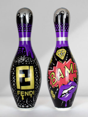 Bam Bam Fendi Bowling Pin - Josh Mahaby Art