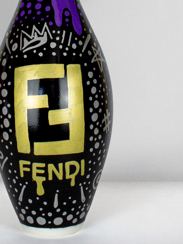 Bam Bam Fendi Bowling Pin - Josh Mahaby Art