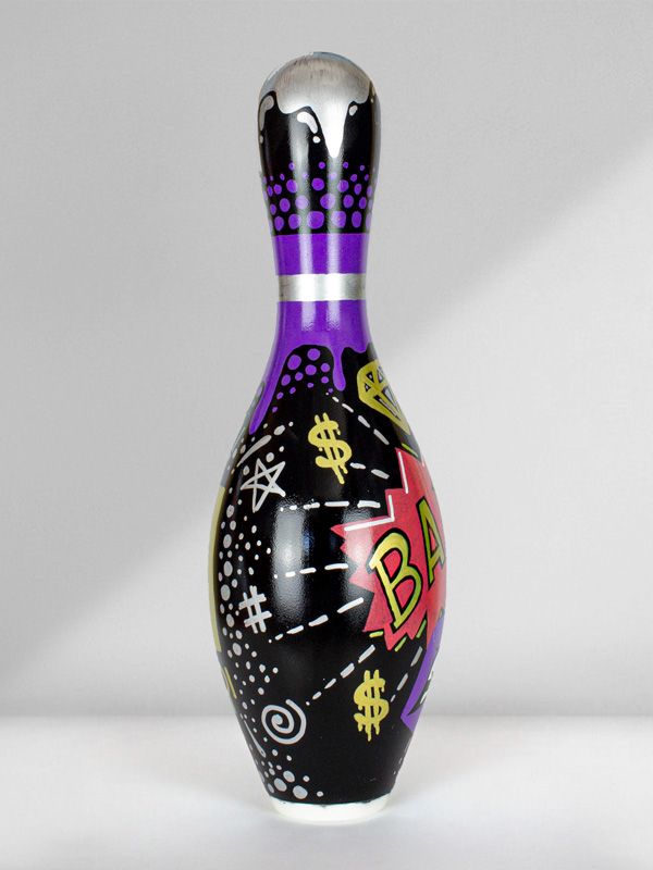 Bam Bam Fendi Bowling Pin - Josh Mahaby Art