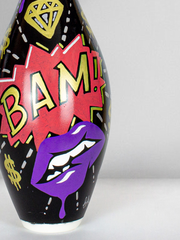 Bam Bam Fendi Bowling Pin - Josh Mahaby Art