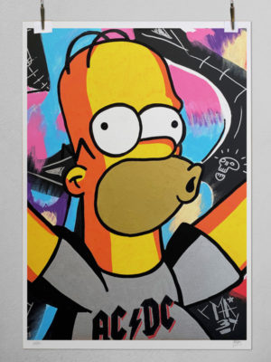 Hard Rock Homer - Josh Mahaby Pop Art Artbasel