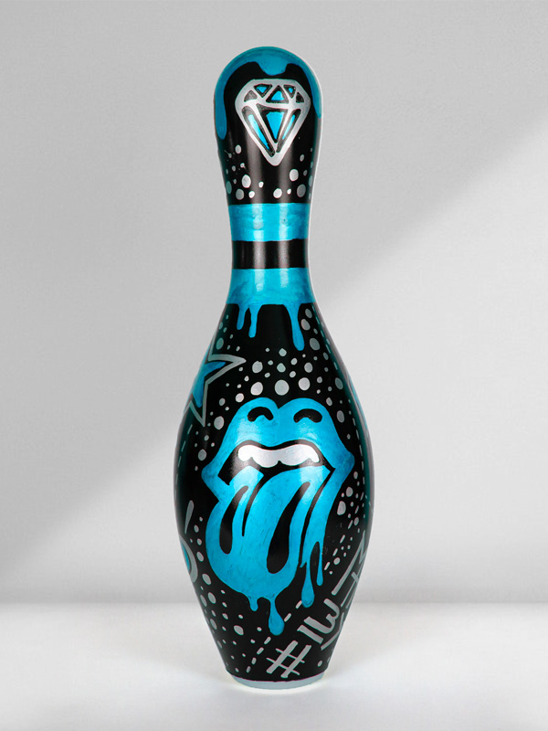 Stones Blue Tongue - Josh Mahaby Pop Artist Art Basel