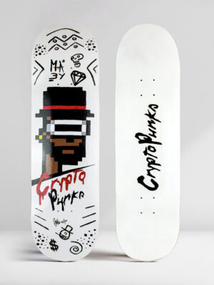 Crypto Punk NÂş 1 Skate Deck - Josh Mahaby Pop Art