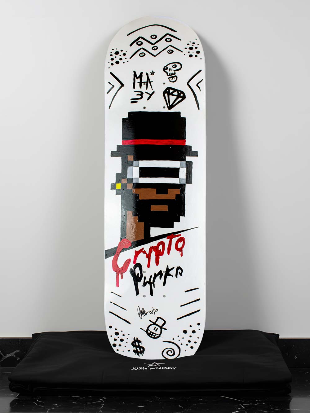 Crypto Punk Nº 1 Skate Deck - Josh Mahaby Pop Art