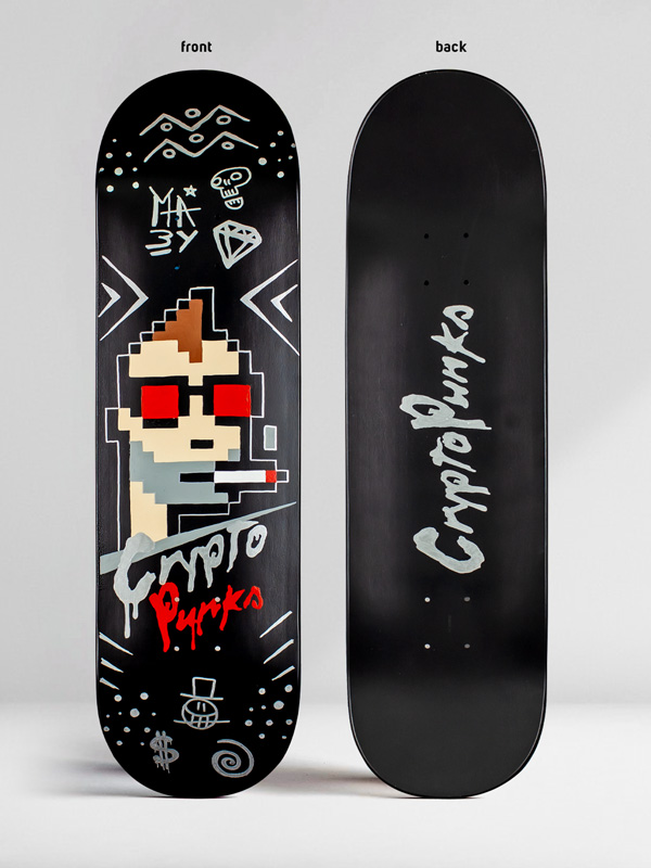 CryptoPunk Skate Deck - Josh Mahaby Art Basel