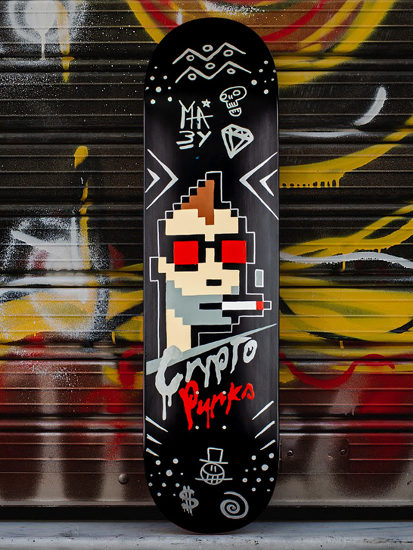 CryptoPunk Skate Deck - Josh Mahaby Art Basel
