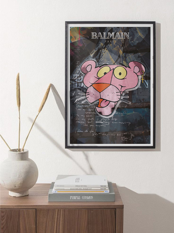 The Pink a Glamour Panther - Josh Mahaby Pop Art