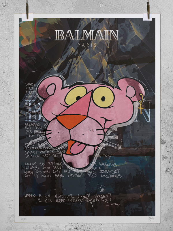 The Pink a Glamour Panther - Josh Mahaby Pop Art