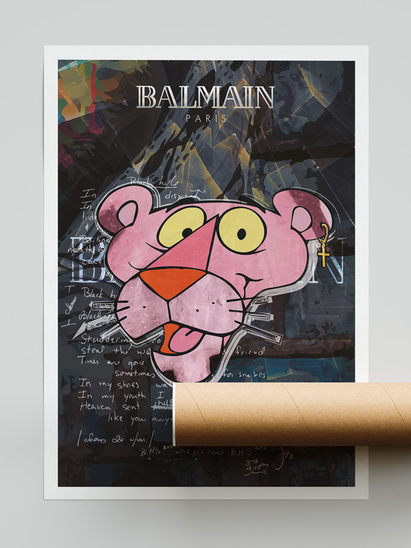 The Pink a Glamour Panther - Josh Mahaby Pop Art