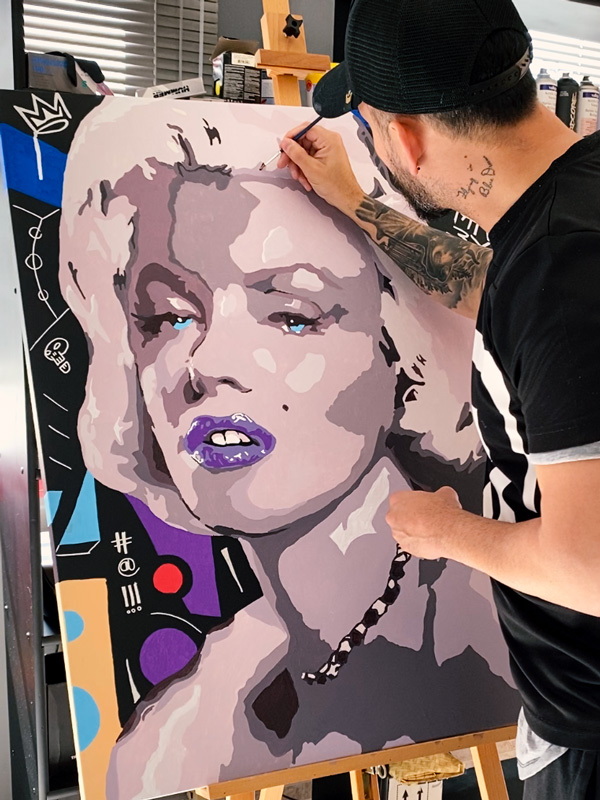 Marilyn and the jet sert by Josh Mahaby Contemporary art