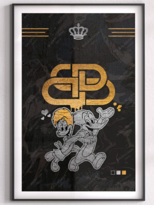 Balenciaga Gold Logo Print Poster Pop Art Josh Mahaby