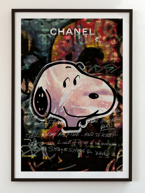 Snoopy Giclee Print by Chanel pop Art Style Josh Mahaby