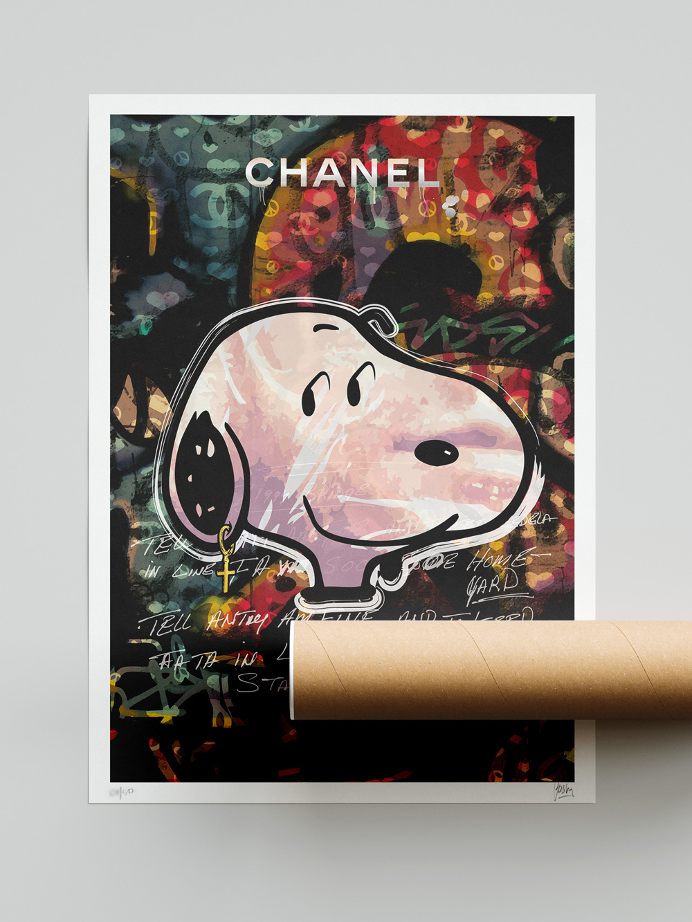 Snoopy Giclee Print by Chanel pop Art Style Josh Mahaby