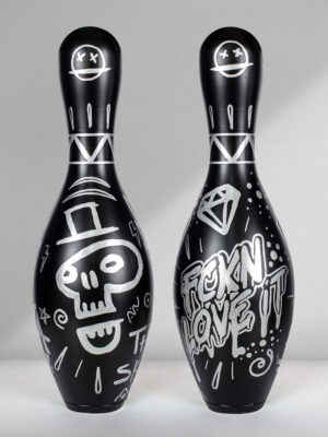The skull Bowling pin Josh Mahaby Art Basel