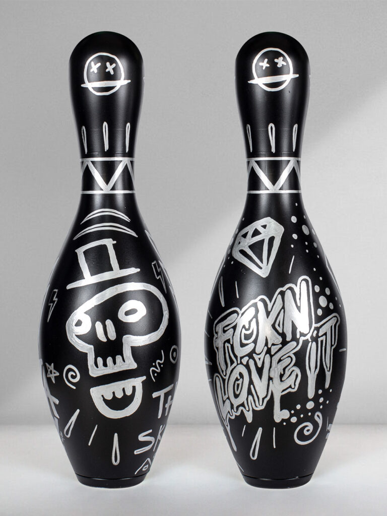 The Skull Black 37x12 cm - Josh Mahaby Pop Art