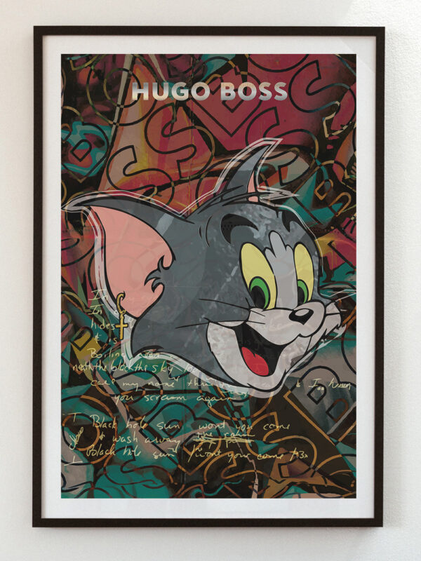 Tom and Jerry Pop Art Style poster Hugo Boss logo Josh Mahaby