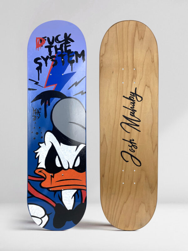Donal Duck Pop Art Skate Deck Josh Mahaby Art Basel