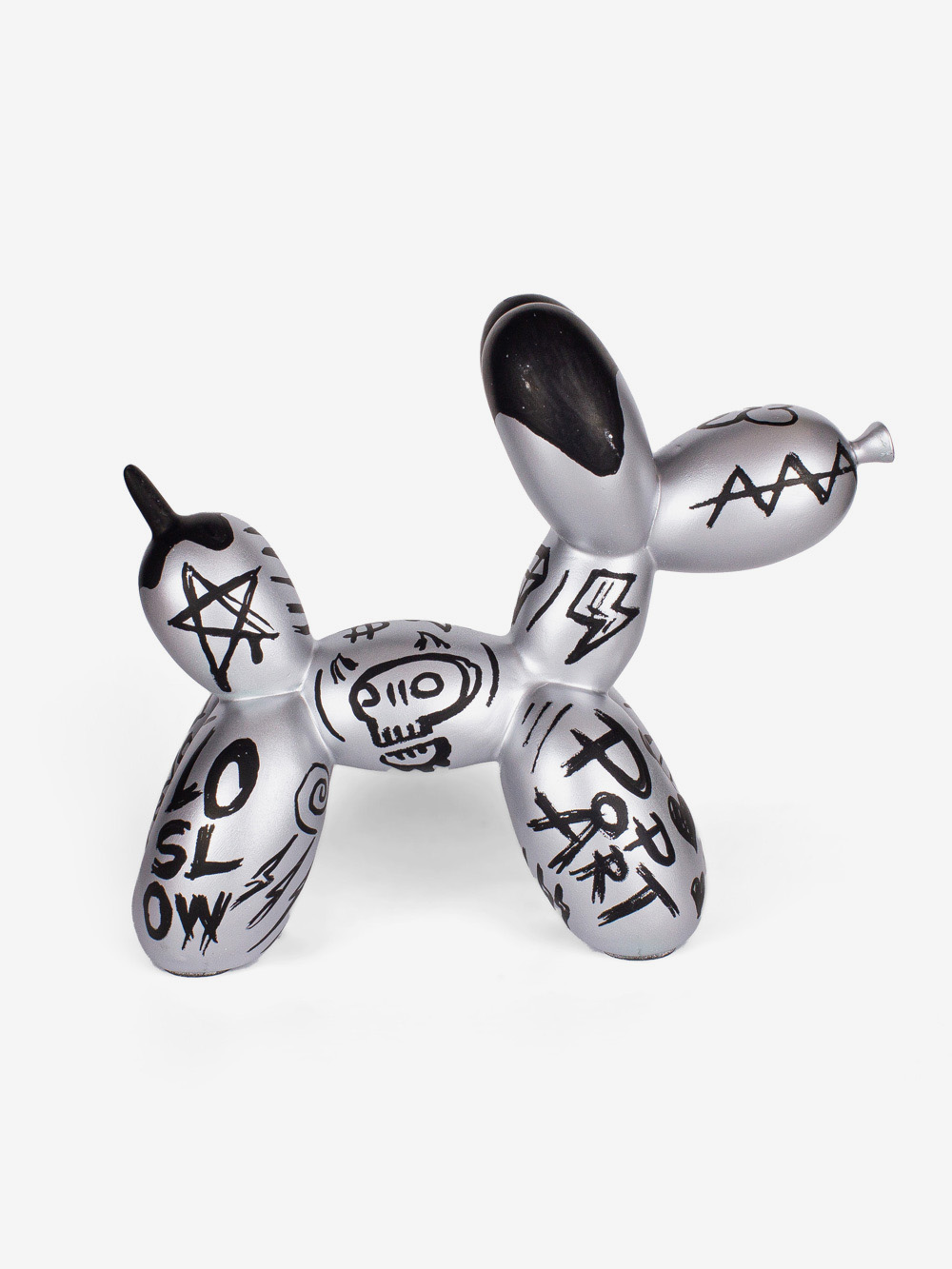 Silver Shine Balloon Dog by Josh Mahaby Pop Artist