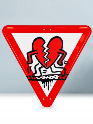Keith Haring Heart on Road Sign Josh Mahaby