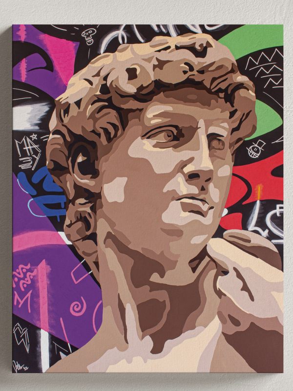 Michelangelo David Canvas Pop Art Style by Josh Mahaby