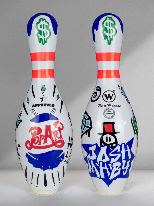 Pop Art Color bowling Pin by Josh Mahaby Pop Artist