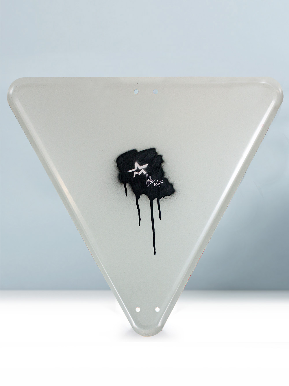 Banksy Umbrella Girl on Road Sign Josh Mahaby Artist