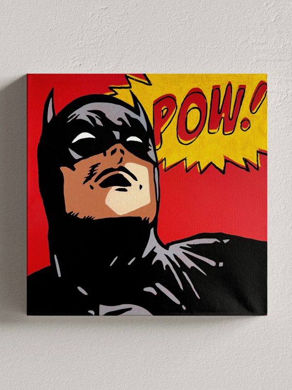 Retro Batman Acrylic paint Pop Art Style by Josh Mahaby