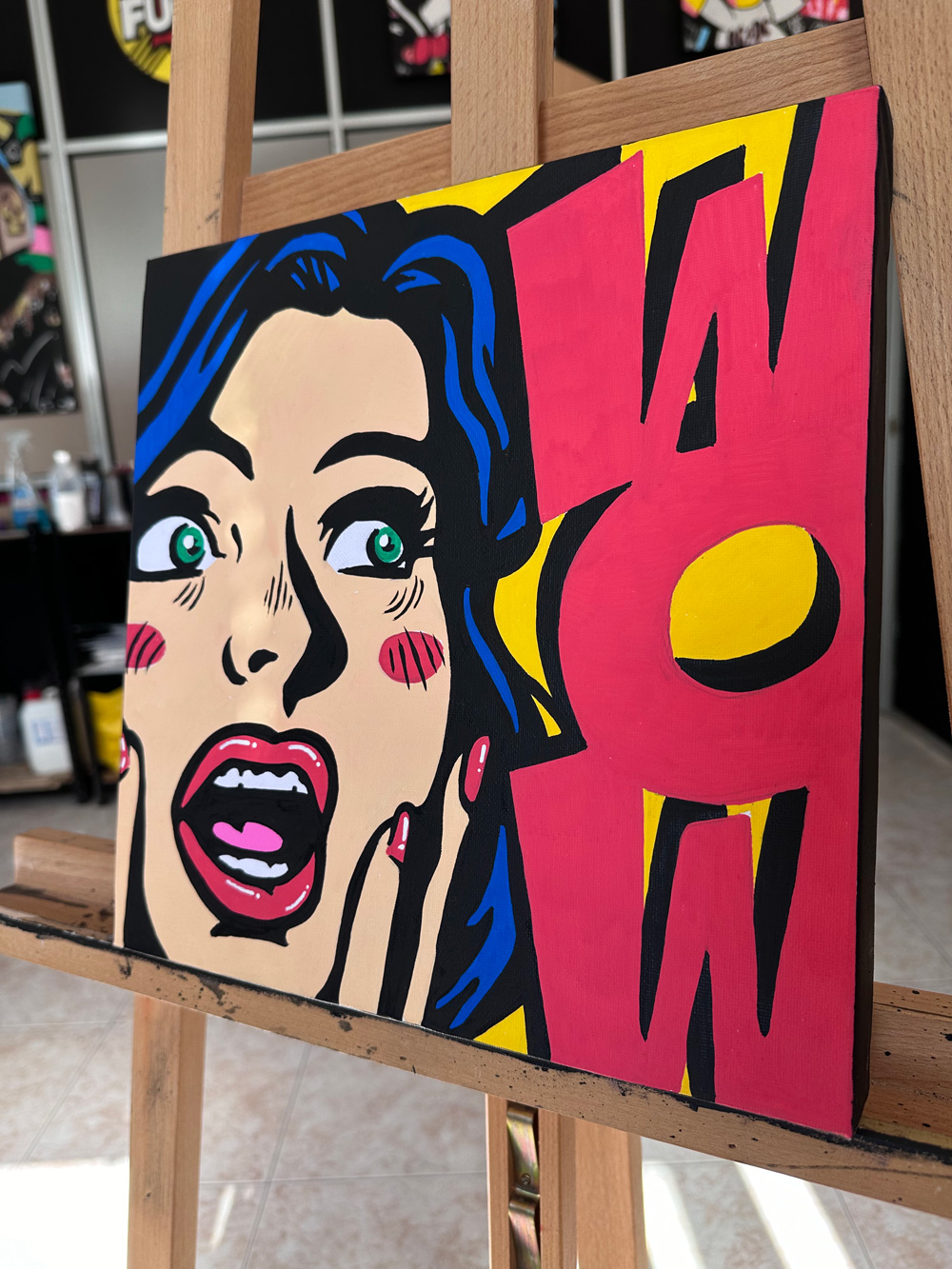 Roy Lichenstein Wow Girl Pop Art Style Josh Mahaby Catawiki