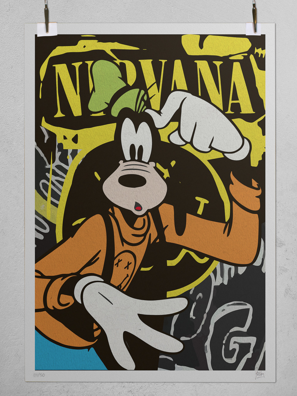 Goffy giclee print fine art paper pop art style Josh Mahaby art gallery