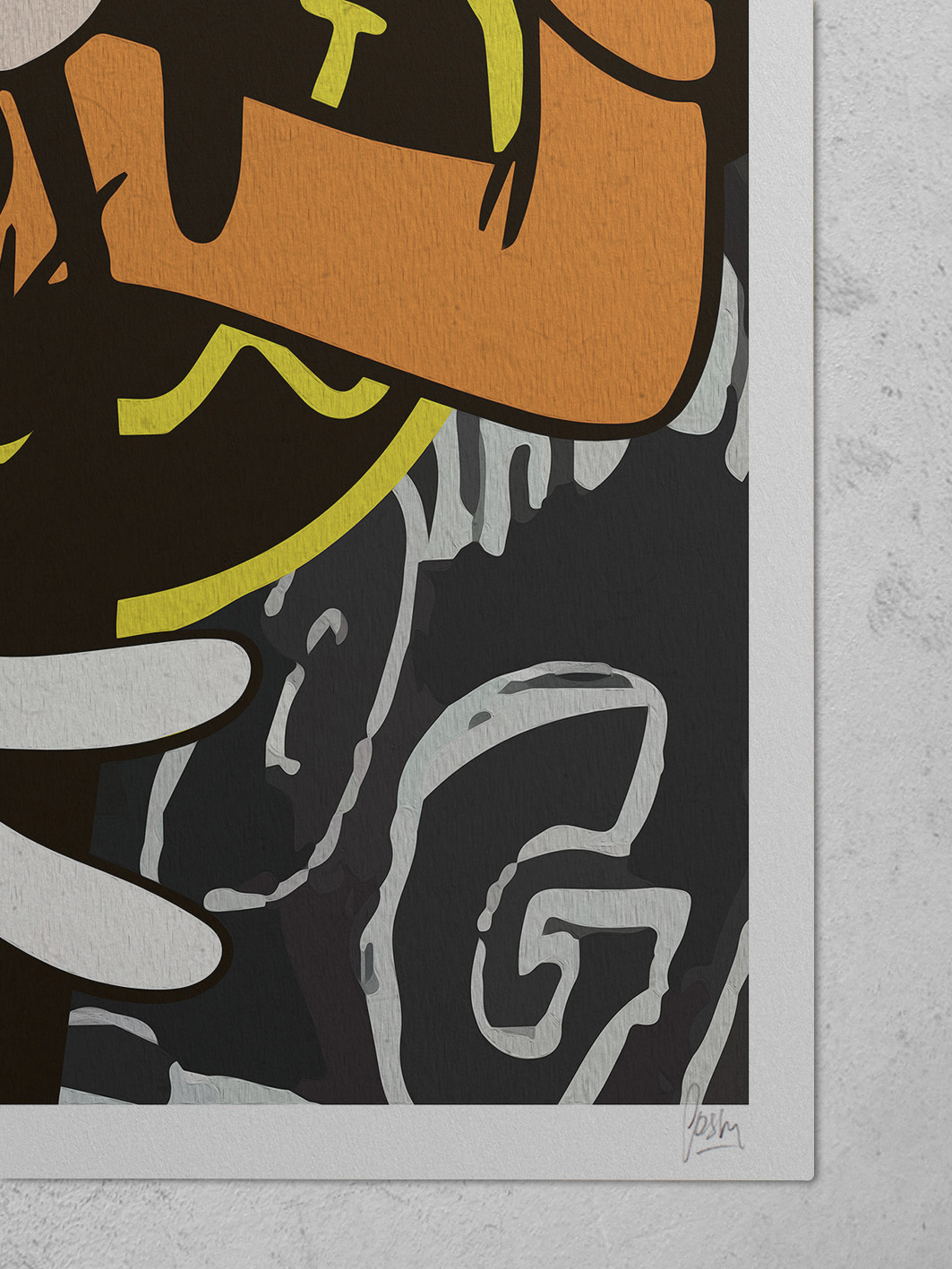 Goffy giclee print fine art paper pop art style Josh Mahaby art gallery