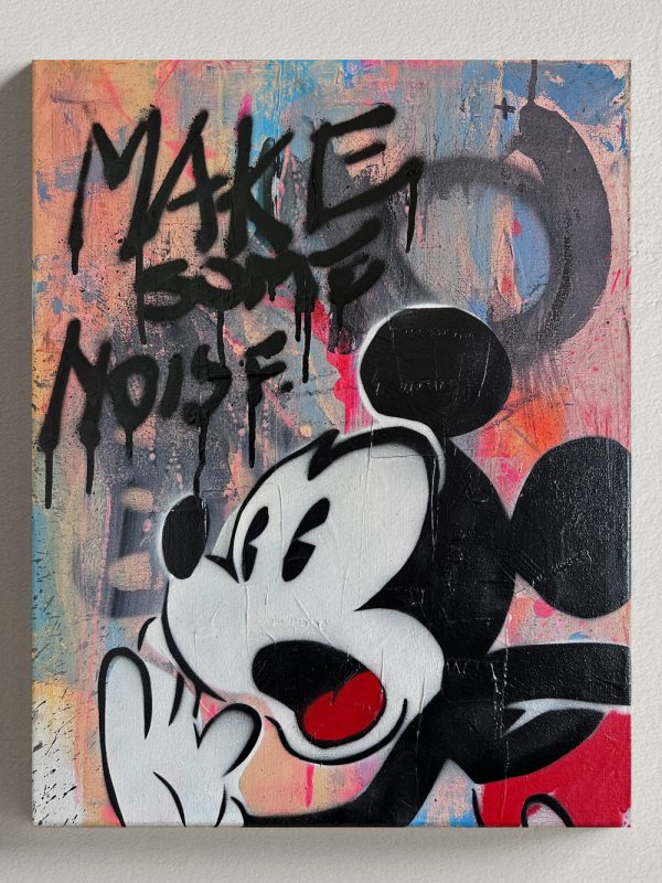 Mickey Mouse acrylic paint on canvas pop art style by Josh Mahaby and Pandolfo Studio