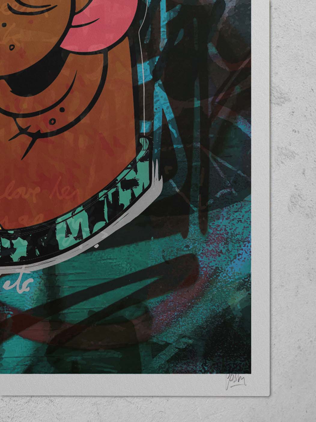 Scooby Doo Poster Print With Alexander Mc Queen Logo Josh Mahaby Pop Art